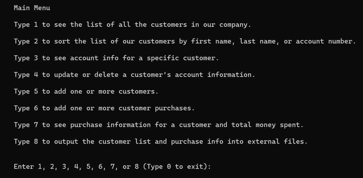 Image of Customer List Program